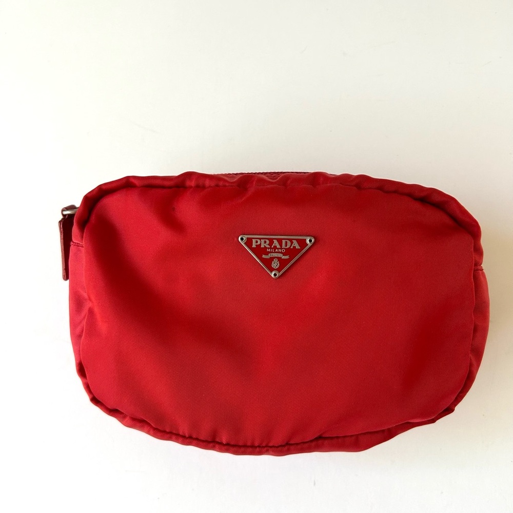 Prada Red Nylon Pouch - Prada Bag